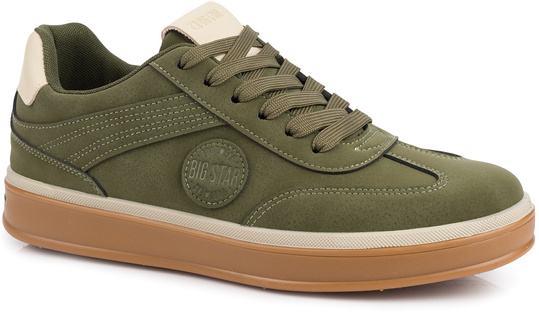 BIG STAR męskie buty klasyczne sneakersy zielone ekoskóra