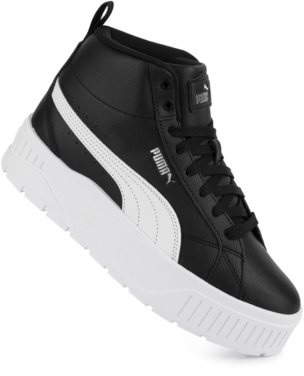 PUMA KARMEN II MID 397459-06 damskie buty sportowe sneakersy wysokie na platformie skórzane czarne