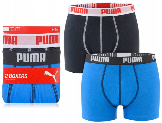 PUMA BOXER TRUNKS MAJTKI BOKSERKI MĘSKIE BAWEŁNA 2PAK 2 PARY