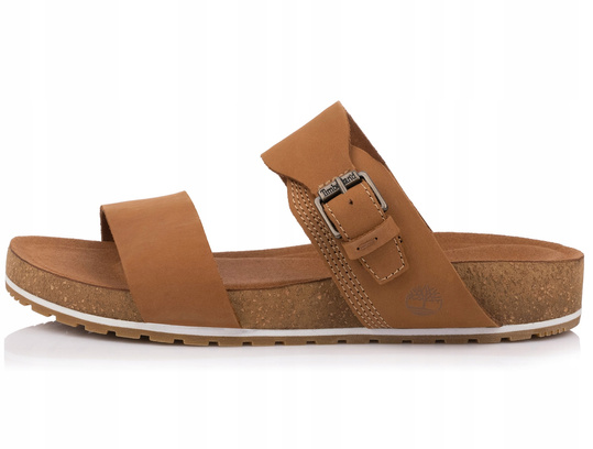 TIMBERLAND MALIBU WAVES SLIDE RUST NUBUCK DAMSKIE KLAPKI SKÓRZANE
