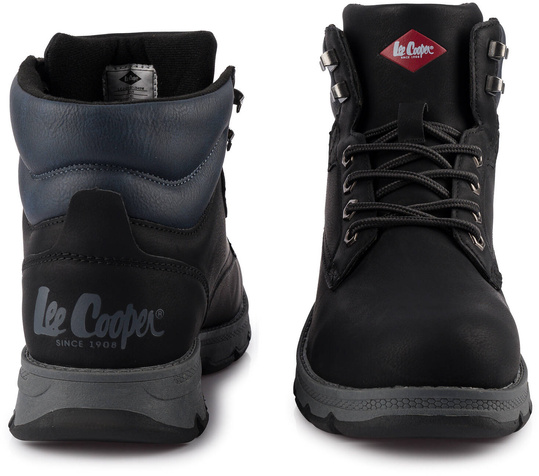 LEE COOPER LCJ2948 BUTY MĘSKIE ZIMOWE TRAPERY OCIEPLANE CZARNE