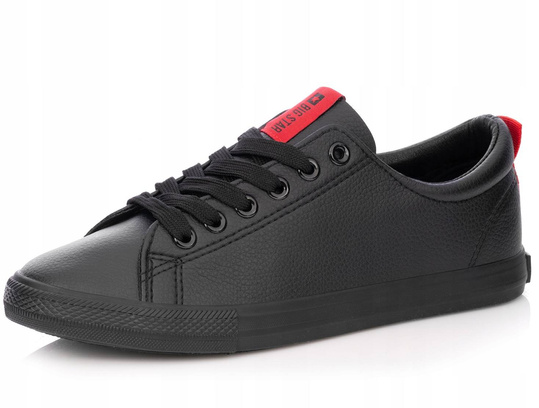 BIG STAR DD274687 906 damskie trampki niskie czarne ekoskóra