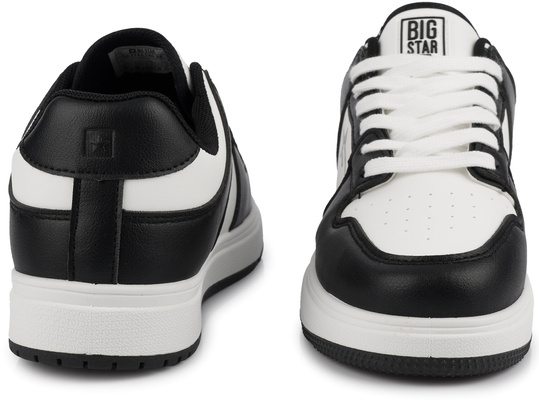 BIG STAR damskie buty sneakersy sportowe ekoskóra biało czarne