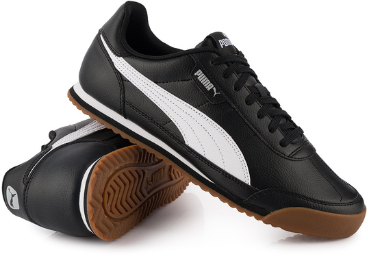 PUMA TURINO II 397452-01 męskie buty sportowe sneakersy niskie skóra ekologiczna czarne