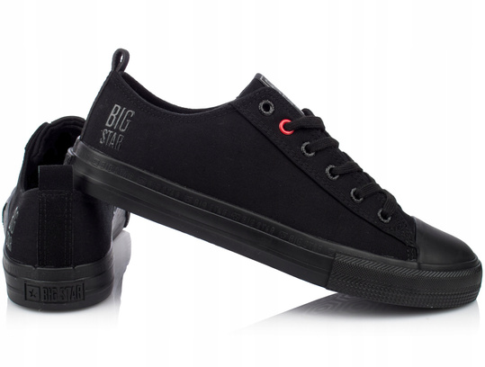 BIG STAR JJ174003 MĘSKIE NISKIE TRAMPKI CZARNE KLASYCZNE