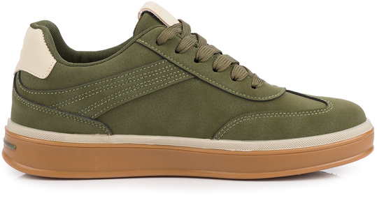 BIG STAR męskie buty klasyczne sneakersy zielone ekoskóra