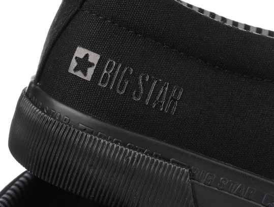 BIG STAR LL174066 MĘSKIE CZARNE KLASYCZNE TRAMPKI WSUWANE