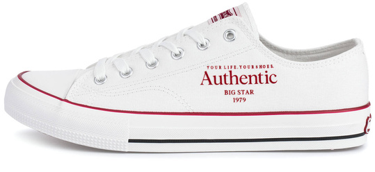 BIG STAR Authentic NN174057 MĘSKIE KLASYCZNE BIAŁE TRAMPKI