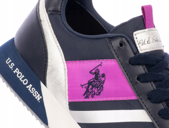 BUTY DAMSKIE SNEAKERSY U.S. POLO NOBIW 002-DBL002 SPORTOWE GRANATOWE