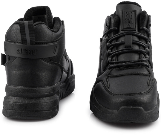 BIG STAR MĘSKIE OCIEPLANE WYSOKIE BUTY SPORTOWE SNEAKERSY CZARNE EKOSKÓRA