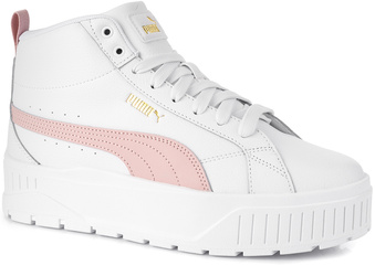 PUMA KARMEN II MID 397459-05 damskie buty sportowe sneakersy wysokie na platformie skórzane białe