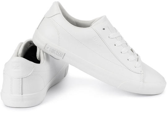 BIG STAR NN174250 MĘSKIE KLASYCZNE SNEAKERSY TRAMPKI BIAŁE EKOSKÓRA