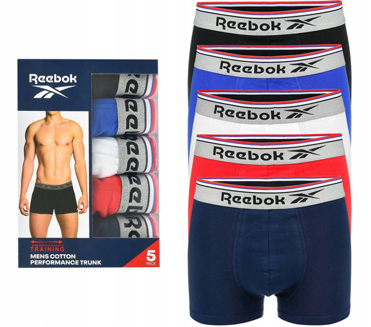 REEBOK SPORTS TRUNK CATHAL U5_F8366_RBK_S5PKA majtki bokserki męskie bawełna 5PAK