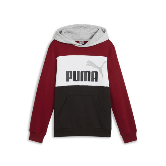 PUMA ESS BLOCK Hoodie 679717-13 bluza dziecięca sportowa z kapturem bawełniana