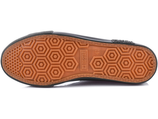 BIG STAR KK174053 MĘSKIE CZARNE KLASYCZNE TRAMPKI EKOSKÓRA