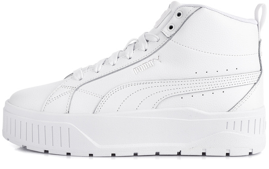 PUMA KARMEN II MID 397459-01 damskie buty sportowe sneakersy wysokie na platformie skórzane białe