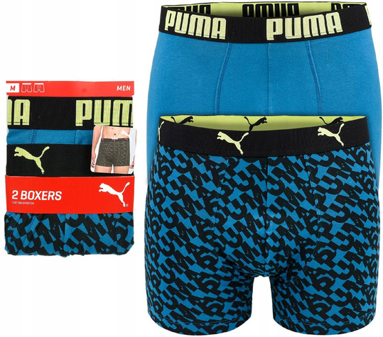 PUMA BOXER TRUNKS 601004001-004 MAJTKI BOKSERKI MĘSKIE BAWEŁNA 2PAK 2 PARY