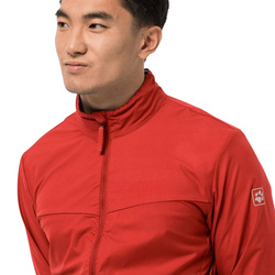 JACK WOLFSKIN MĘSKA CIENKA KURTKA WIATRÓWKA CZERWONA