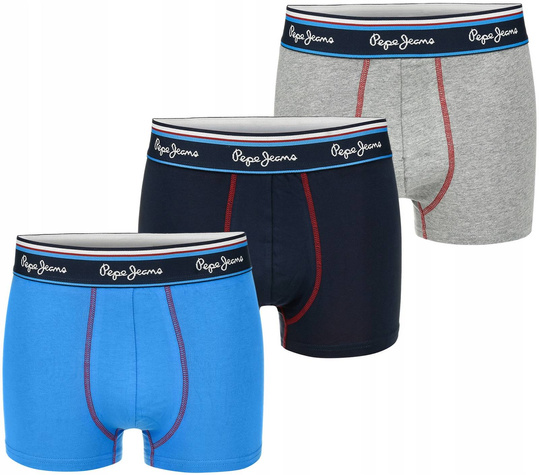PEPE JEANS MAJTKI BOKSERKI MĘSKIE BAWEŁNA 3PAK U5_F3559_PEP_S3PKB