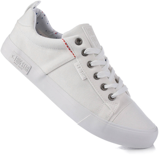 BIG STAR KK174001 MĘSKIE BIAŁE KLASYCZNE TRAMPKI