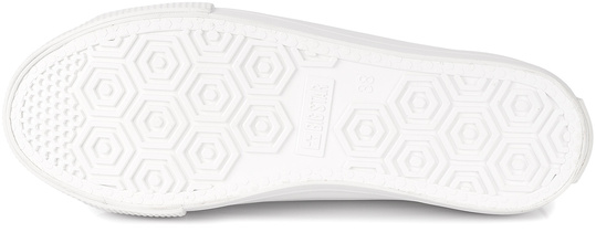 BIG STAR TT274022GR damskie trampki klasyczne niskie białe ekoskóra złote dodatki