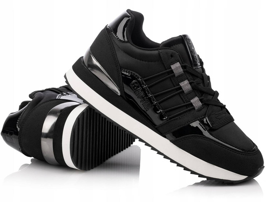 BIG STAR KK274110 BUTY SNEAKERSY DAMSKIE CZARNE