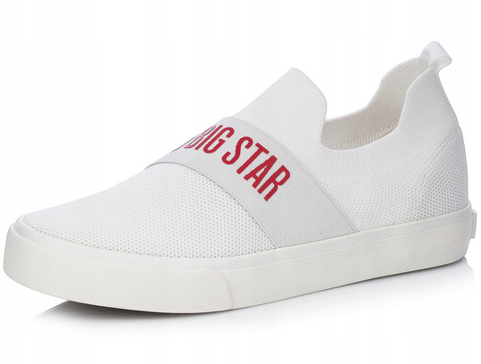 BIG STAR FF274219 damskie trampki wsuwane białe