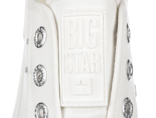 BIG STAR LL274162 DAMSKIE TRAMPKI TENISÓWKI KLASYCZNE WSUWANE BIAŁE
