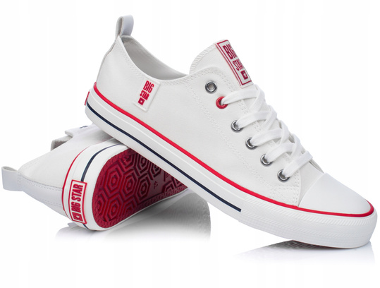 BIG STAR JJ174062 męskie trampki niskie klasyczne białe