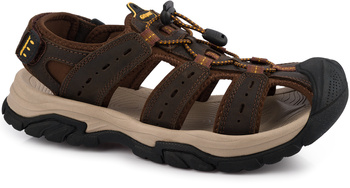 GRISPORT 9028M męskie sandały skórzane trekkingowe sportowe brązowe