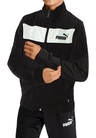 PUMA 589371-01 komplet dresowy dziecięcy chłopięcy sportowy czarny spodnie bluza