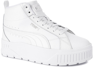 PUMA KARMEN II MID 397459-01 damskie buty sportowe sneakersy wysokie na platformie skórzane białe
