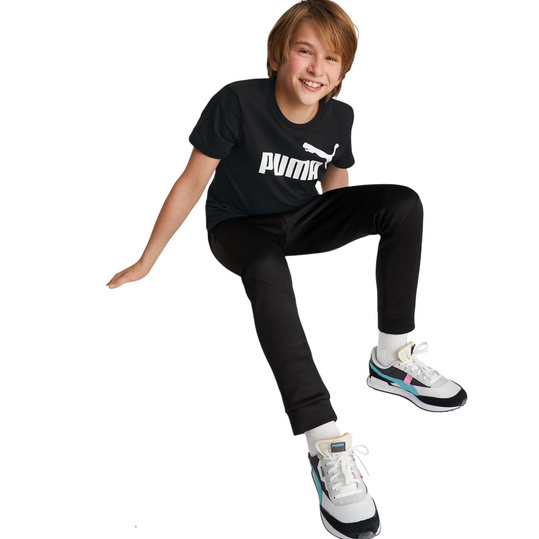 PUMA 586960-01 dziecięca koszulka t-shirt chłopięca dla chłopca bawełniana czarna