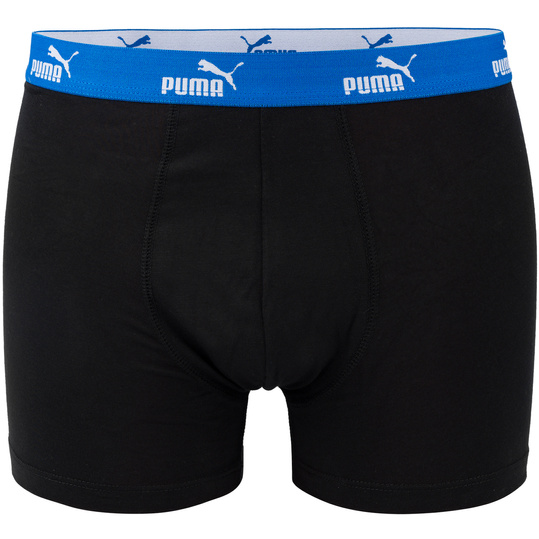 PUMA PROMO PRINT BOXER 935800-01 męskie bokserki majtki bawełniane 4PAK czarne niebieskie