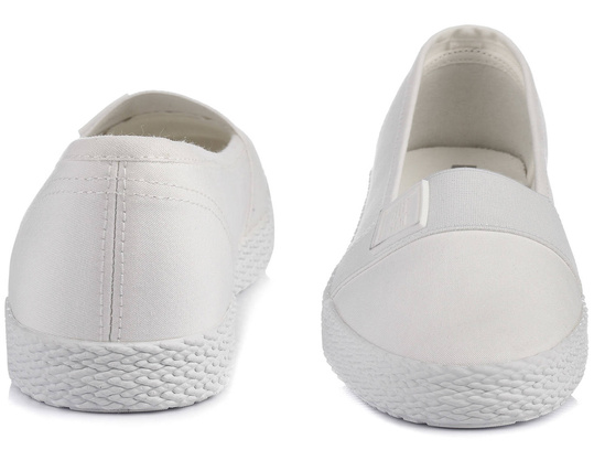 BIG STAR LL274201 BIAŁE DAMSKIE BALERINKI WSUWANE TRAMPKI TENISÓWKI