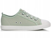 BIG STAR HH274097 damskie trampki niskie zielone z gumkami