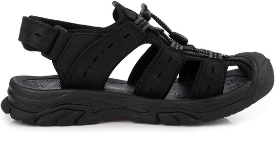 GRISPORT 9029M męskie sandały skórzane trekkingowe sportowe czarne