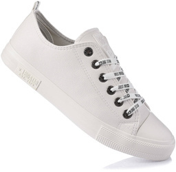 BIG STAR KK174052 MĘSKIE BIAŁE KLASYCZNE TRAMPKI EKOSKÓRA