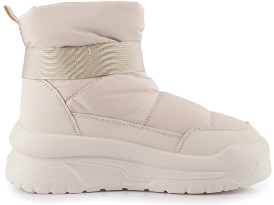 LEE COOPER LCJ3140 BUTY BOTKI DAMSKIE ZIMOWE ŚNIEGOWCE OCIEPLANE BEŻOWE