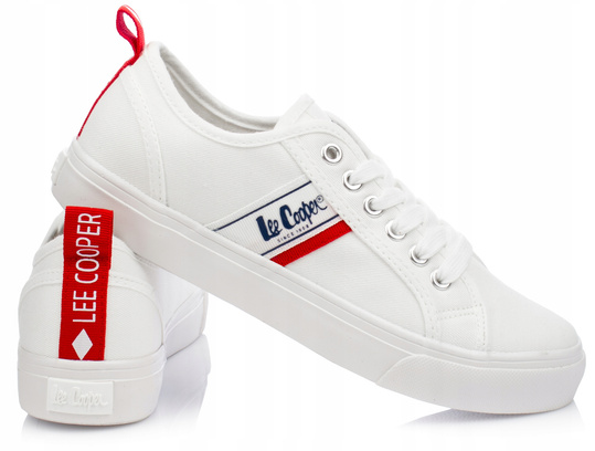 LEE COOPER LCW-22-31-0830L damskie trampki niskie białe