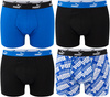 PUMA PROMO PRINT BOXER 935800-01 męskie bokserki majtki bawełniane 4PAK czarne niebieskie