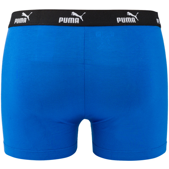 PUMA PROMO PRINT BOXER 935800-01 męskie bokserki majtki bawełniane 4PAK czarne niebieskie