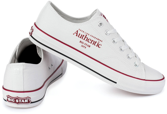 BIG STAR Authentic NN174057 MĘSKIE KLASYCZNE BIAŁE TRAMPKI