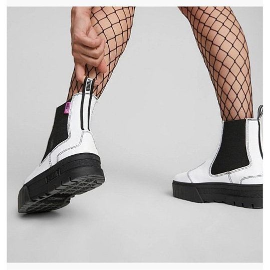 PUMA MAYZE CHELSEA POP 384549-01 DAMSKIE BUTY BOTKI NA PLATFORMIE BIAŁE