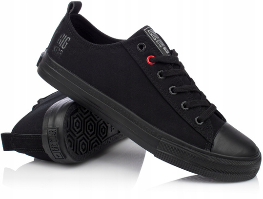 BIG STAR JJ174003 MĘSKIE NISKIE TRAMPKI CZARNE KLASYCZNE