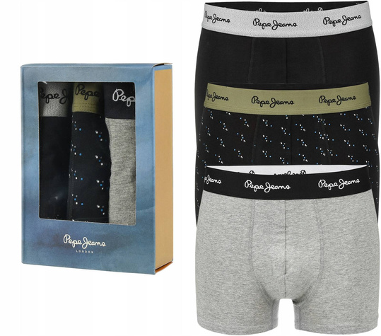 PEPE JEANS MAJTKI BOKSERKI MĘSKIE BAWEŁNA 3PAK U5_F3570_PEP_S3PKA