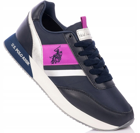 BUTY DAMSKIE SNEAKERSY U.S. POLO NOBIW 002-DBL002 SPORTOWE GRANATOWE