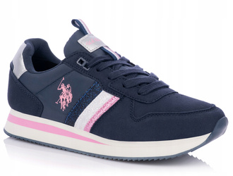 BUTY DAMSKIE SNEAKERSY U.S. POLO NOBIW 001-DBL002 SPORTOWE GRANATOWE
