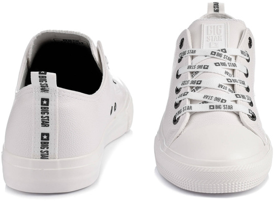 BIG STAR KK174052 MĘSKIE BIAŁE KLASYCZNE TRAMPKI EKOSKÓRA