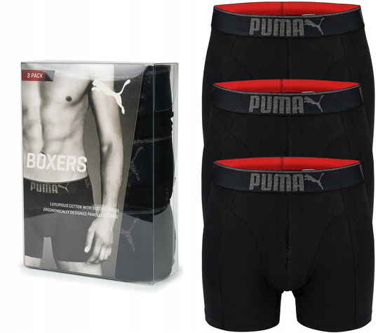 PUMA 681030001-200 MAJTKI BOKSERKI MĘSKIE BAWEŁNA 3PAK 3 PARY